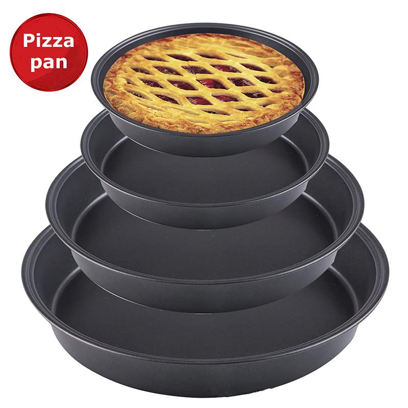 Kitchen Baking Torch - 10/11/12/14 インチピザベーキングパンノンスティック炭素鋼ピザトレイラウンドベーキングシート自家製ピザオーブンパンキッチンツール