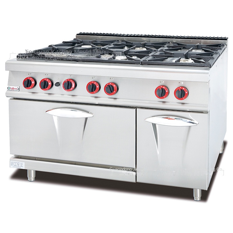 Baking In Kitchen - ジーグァン GH-797A 業務用厨房コンロ 縦型ガス6口ウエスタンスタイルオーブン 6眼オーブン 小型炒め物・焼き物用