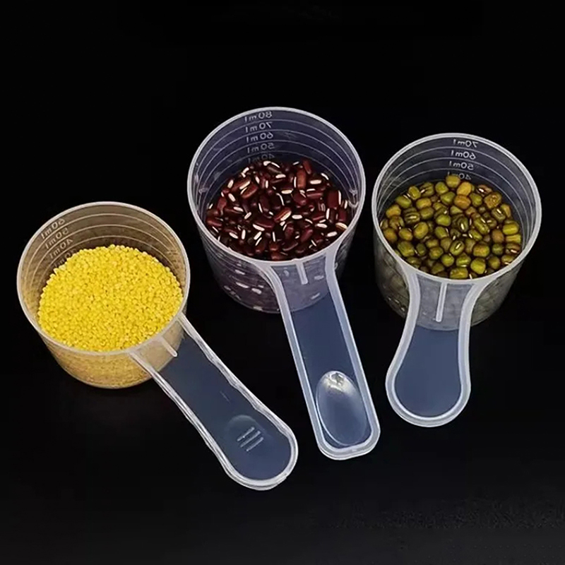 Kitchen Baking Utensils - スケール付きプラスチック計量コーヒースクープ、ベーキング用品、粉乳、実験室液体スプーン、キッチンアクセサリー、15-120ml、2-10個
