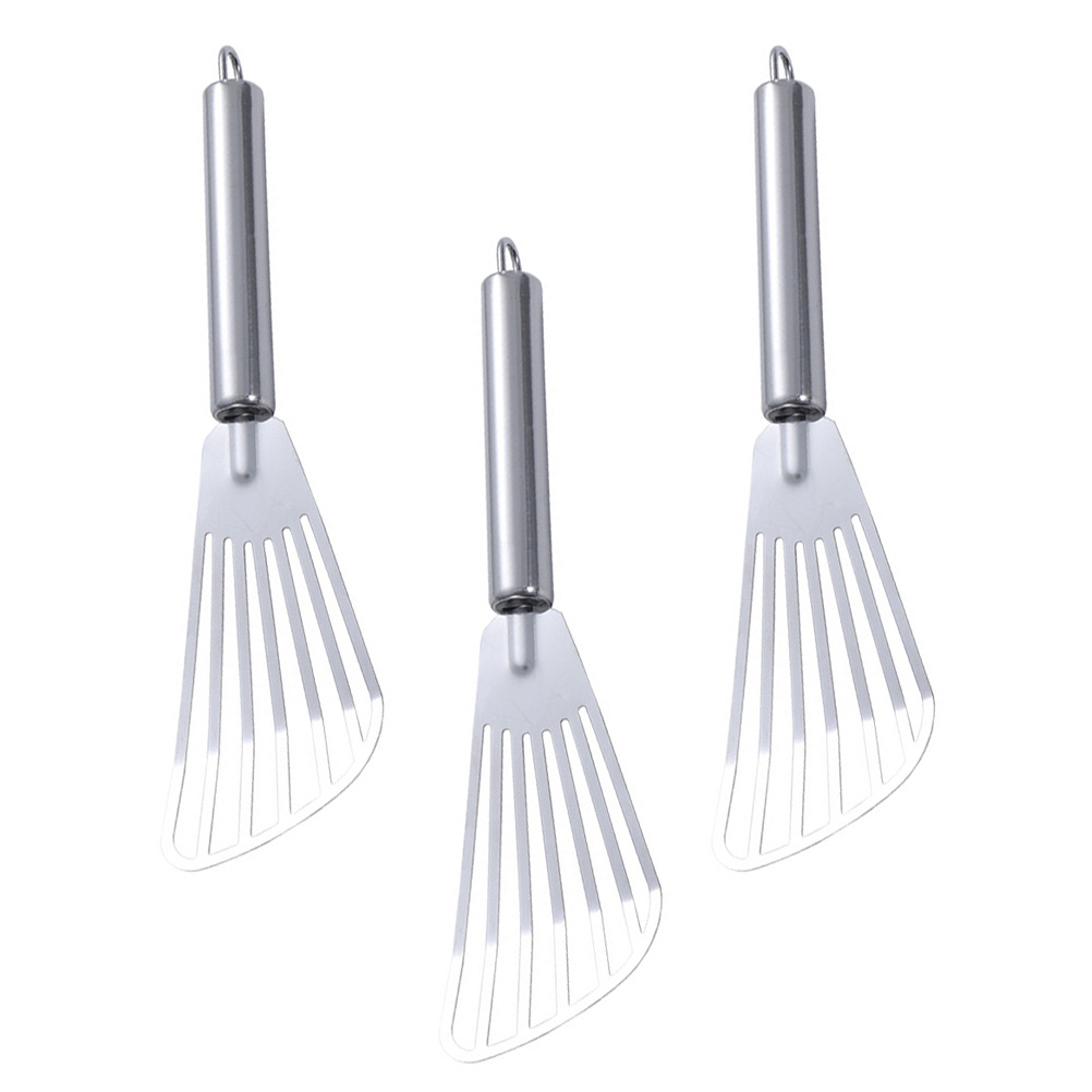 Kitchen Baking Utensils - 3 個ステンレス鋼スパチュラステーキフライ魚用スロット付きターナーキッチンツールベーキングガジェット調理器具耐熱