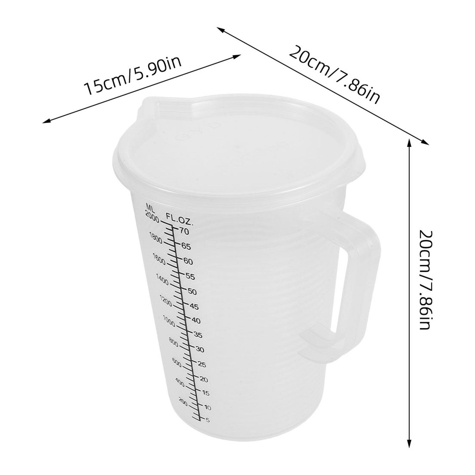 2.0L 計量カップ両面目盛り付きベーキングペストリー器具透 - Kitchen Baking Utensils のレビューと価格