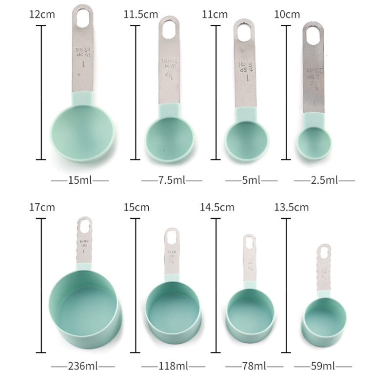 8 個計量カップスプーンセットベーキングケーキペストリー調理 - Kitchen Baking Utensils のレビューと価格