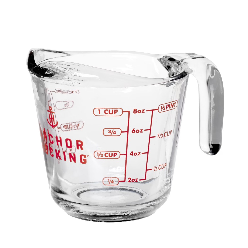2個セットのガラス製計量カップ、持ちやすいハンドルと注ぎ口付 - Baking In Kitchen のレビューと価格