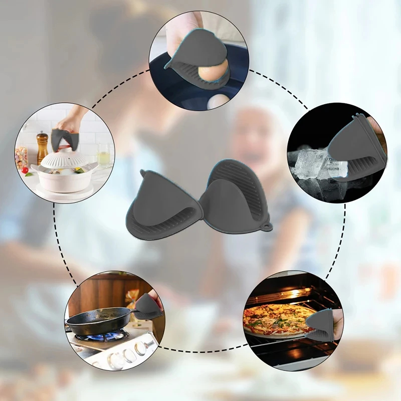 2 個ミニオーブン手袋シリコーン耐熱調理手袋断熱滑り止め手袋 - Kitchen Baking Gloves のレビューと価格
