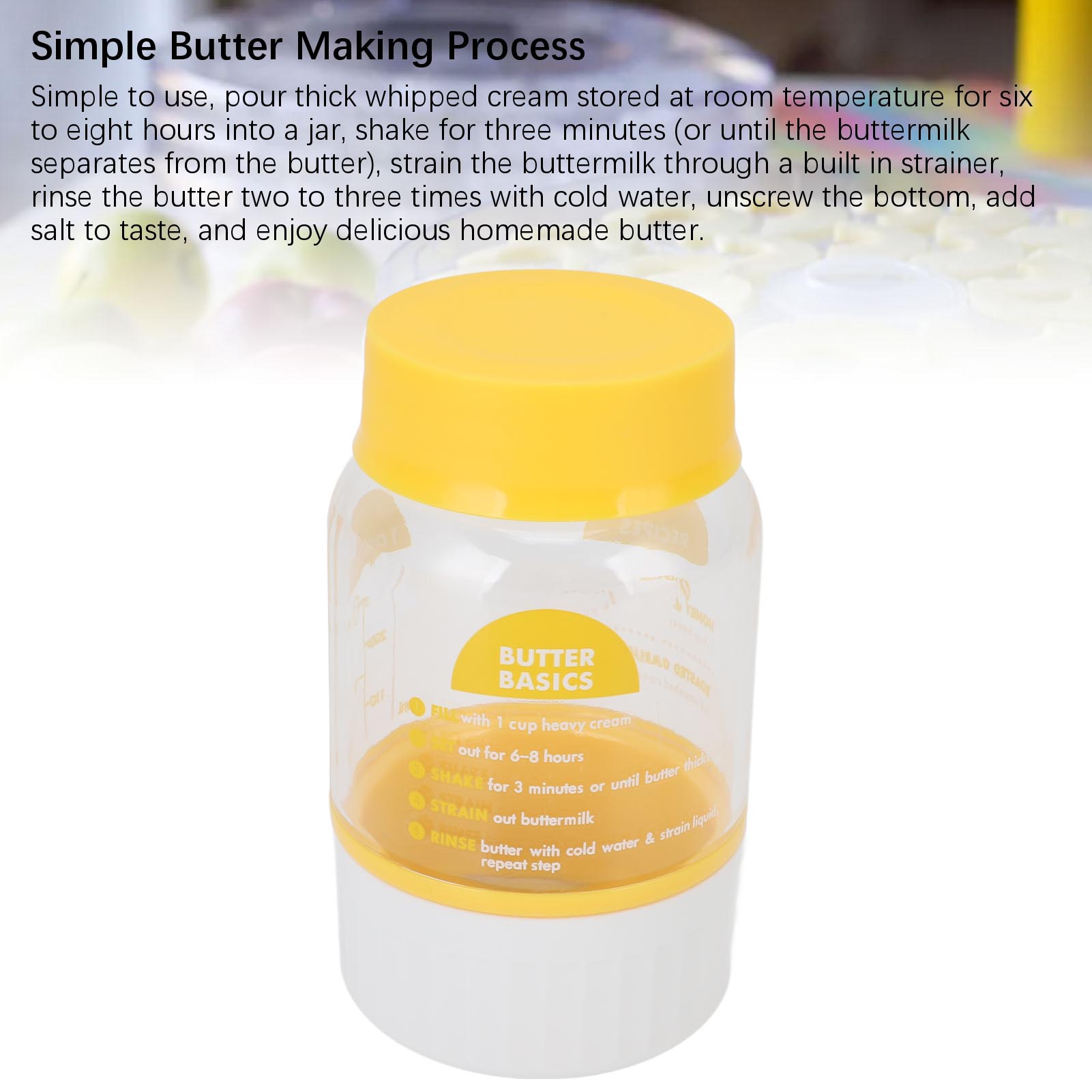 バターメーカージャーバターメーカーカッププラスチック多機能ク - Kitchen Baking Cupboard のレビューと価格