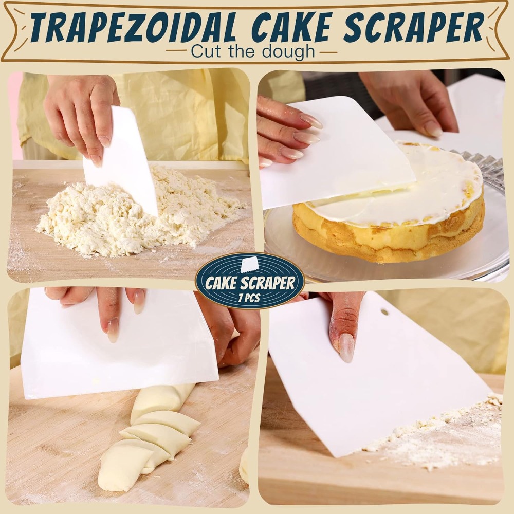 7個入りキッチン生地スクレーパー＆スムーザーセット、ケーキデ - Kitchen Baking Utensils のレビューと価格