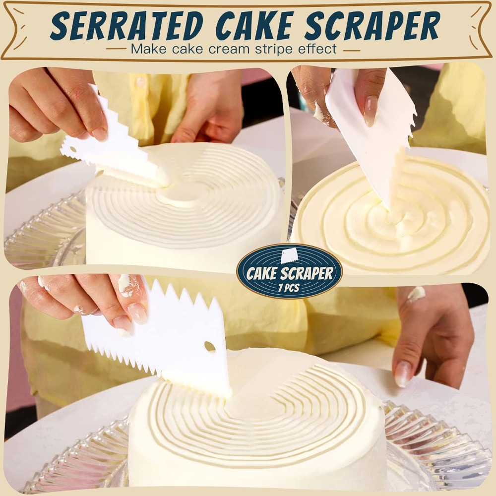 7個入りキッチン生地スクレーパー＆スムーザーセット、ケーキデ - Kitchen Baking Utensils のレビューと価格