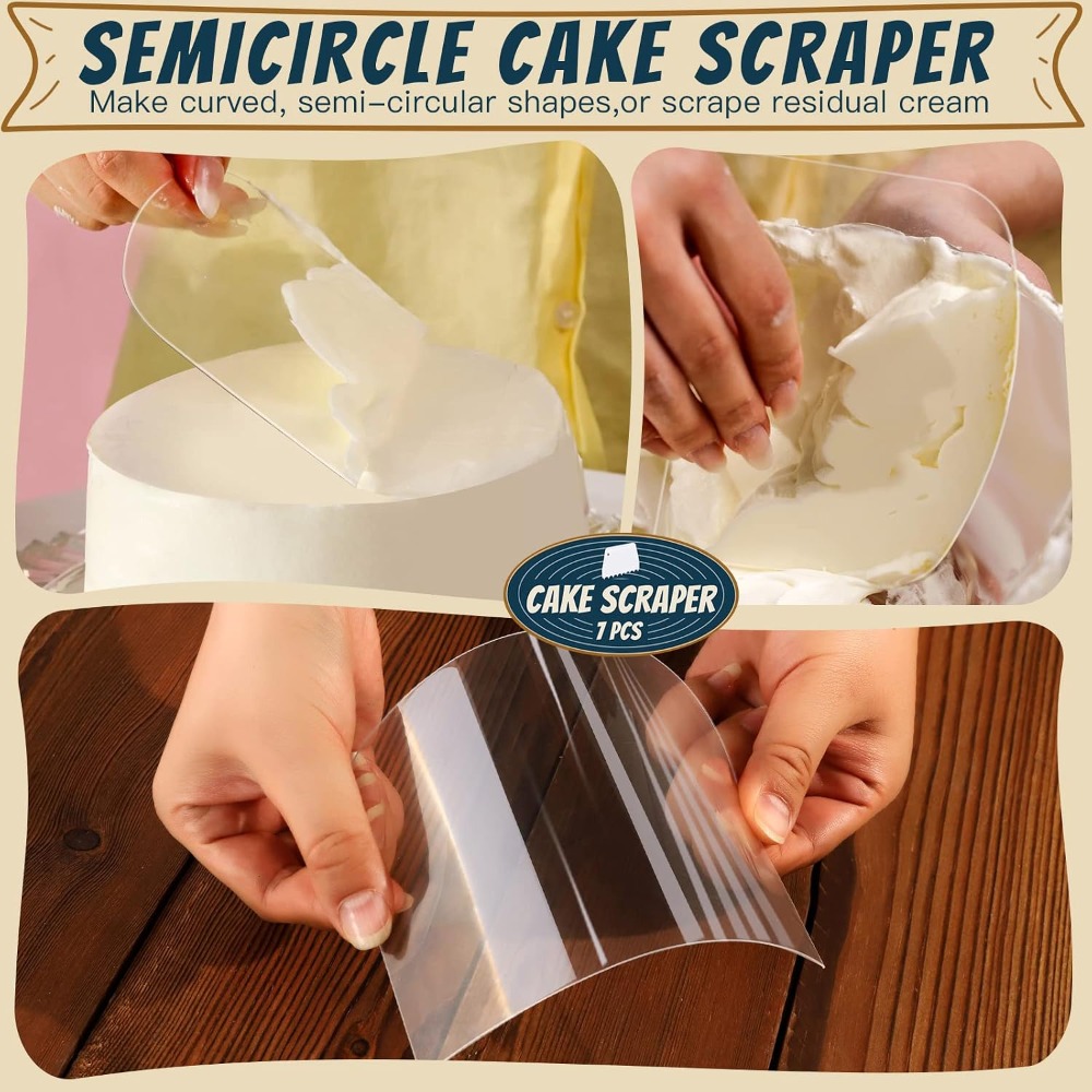 7個入りキッチン生地スクレーパー＆スムーザーセット、ケーキデ - Kitchen Baking Utensils のレビューと価格