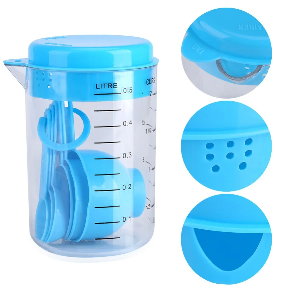 7 ピース/セットプラスチック計量カップとスプーン紅茶コーヒ - Kitchen Baking Utensils のレビューと価格