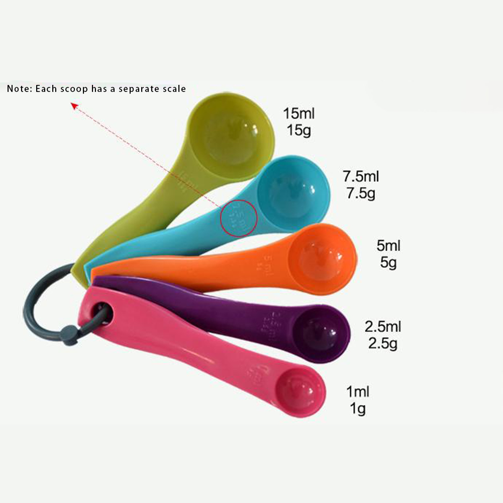 5 ピースカラフルな塩油スプーン素敵なキッチン Colorw - Kitchen Baking Utensils のレビューと価格