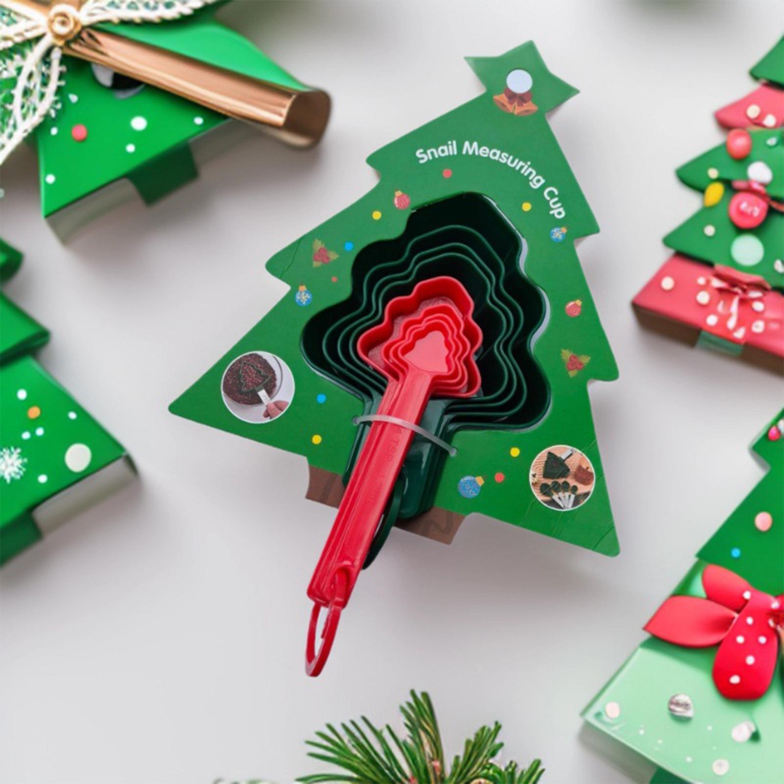 クリスマス計量カップとスプーン8点セット、ベーキングスクープ - Kitchen Baking Utensils のレビューと価格
