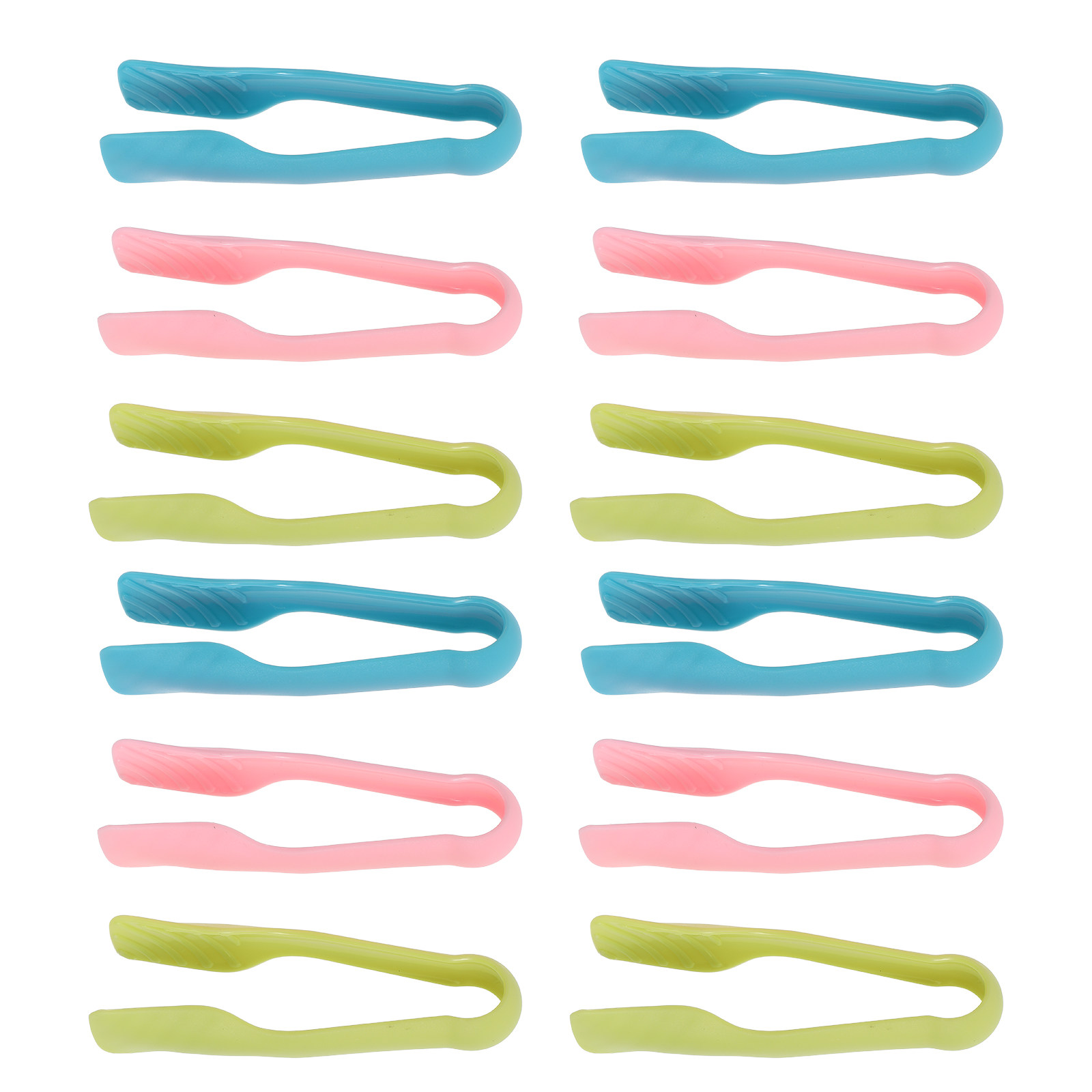 12個入り子供用ミニサービングトング、カラフルな小型プラスチ - Kitchen Baking Utensils のレビューと価格