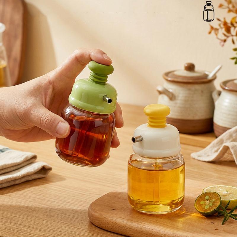 新しいガラス製オイルディスペンサー、プレス式定量制御、漏れ防 - Kitchen Baking Torch のレビューと価格
