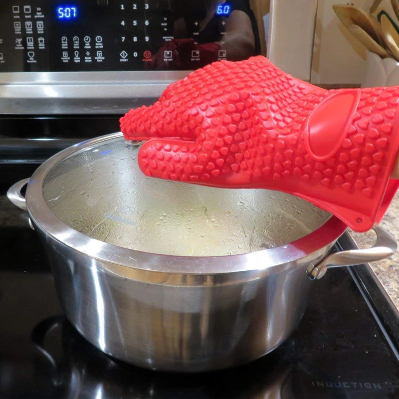 火傷防止シリコングリルグローブ,ベーキングミット,調理オーブ - Kitchen Baking Gloves のレビューと価格