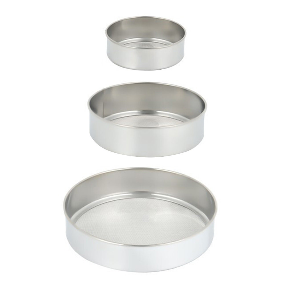 3 個のステンレス鋼小麦粉ふるいセットラウンドファインメッシ - Kitchen Baking Utensils のレビューと価格