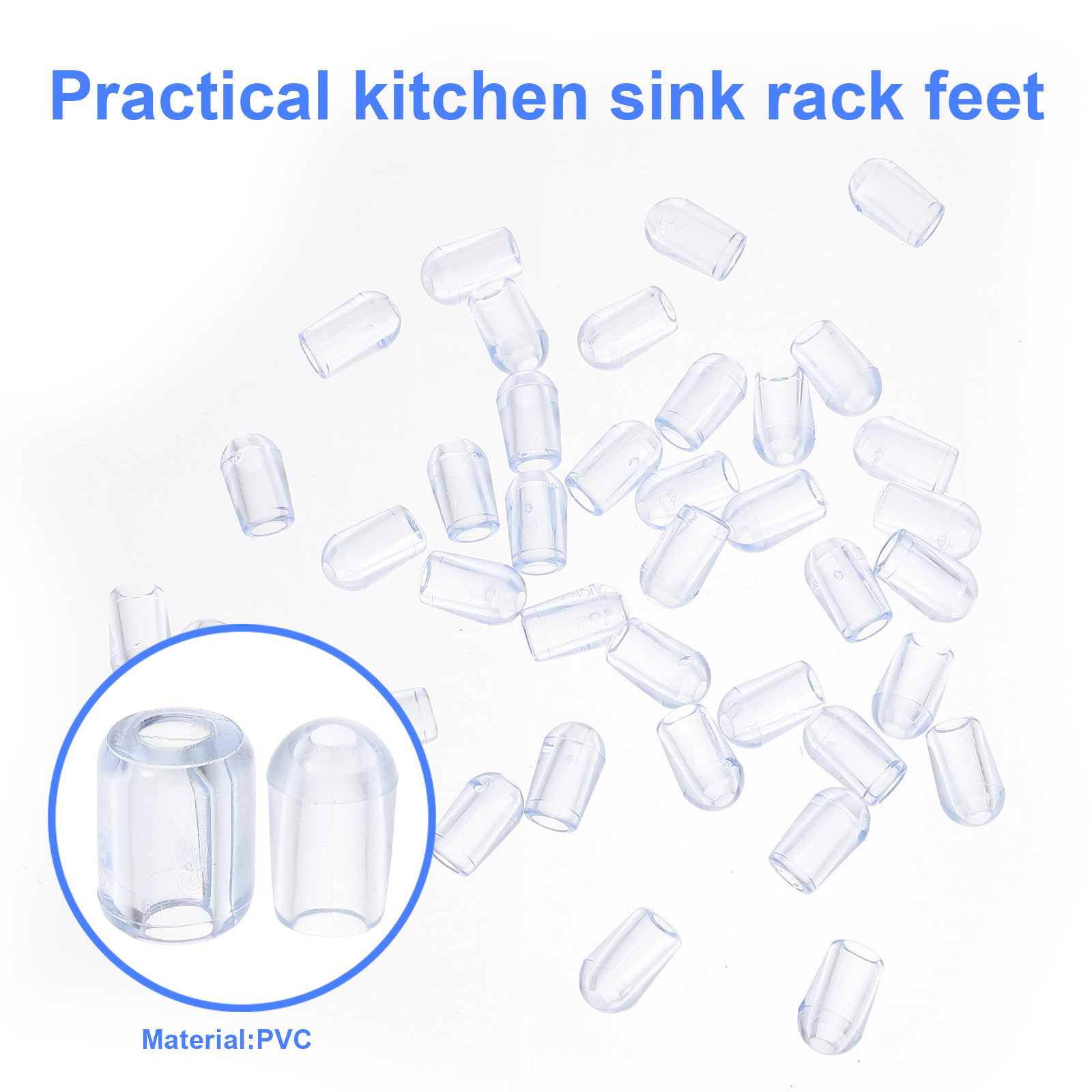 80 個キッチンシンクグリッドフィートプラスチック透明交換用 - Kitchen Baking Storage のレビューと価格