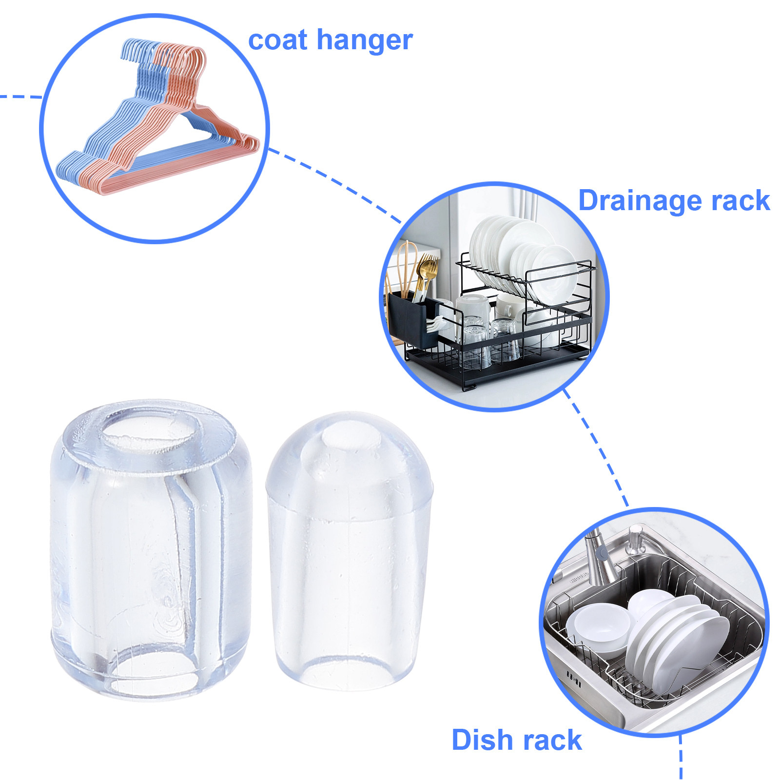 80 個キッチンシンクグリッドフィートプラスチック透明交換用 - Kitchen Baking Storage のレビューと価格