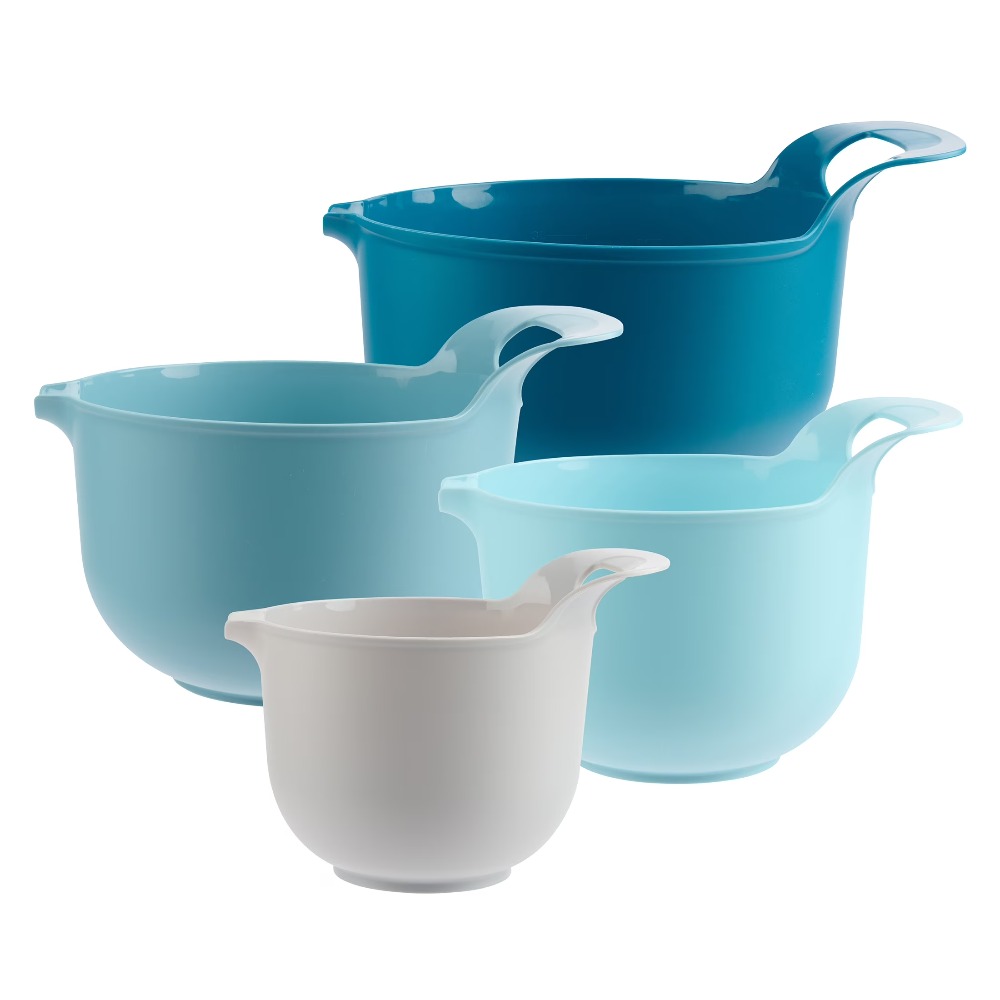 ネスティングプラスチック製ミキシングボウル 4個セット 注ぎ - Kitchen Baking Utensils のレビューと価格