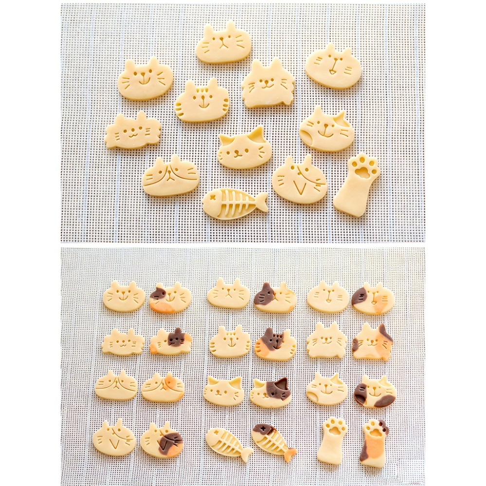 かわいい子猫DIYスタンプクッキーカッター焼き型ベーキングア - Kitchen Baking Storage のレビューと価格