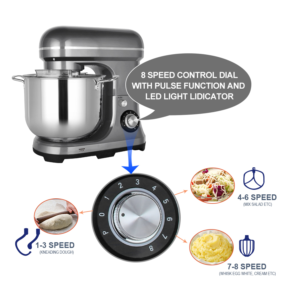 11L 2000W 大型強力電動ミキサー ダブルドウフック付 - Baking In Kitchen のレビューと価格
