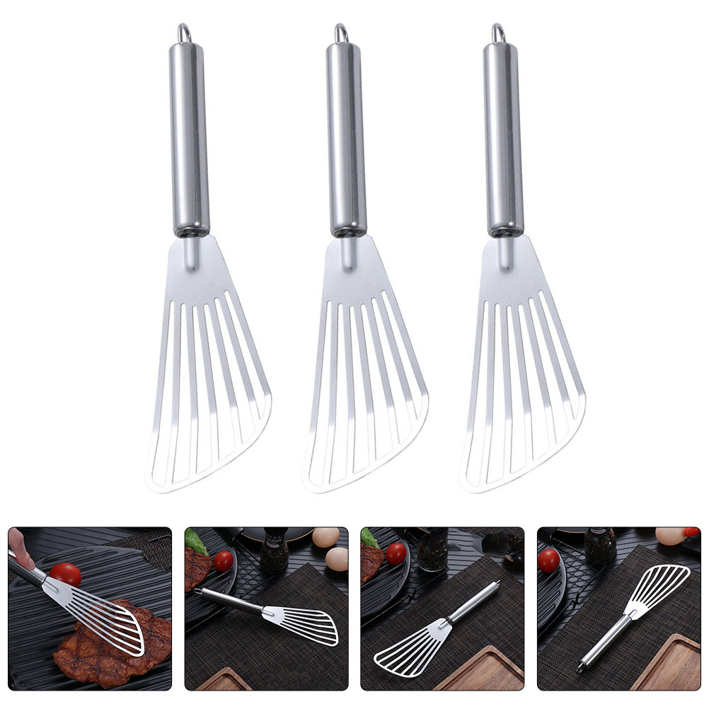 3 個ステンレス鋼スパチュラステーキフライ魚用スロット付きタ - Kitchen Baking Utensils のレビューと価格