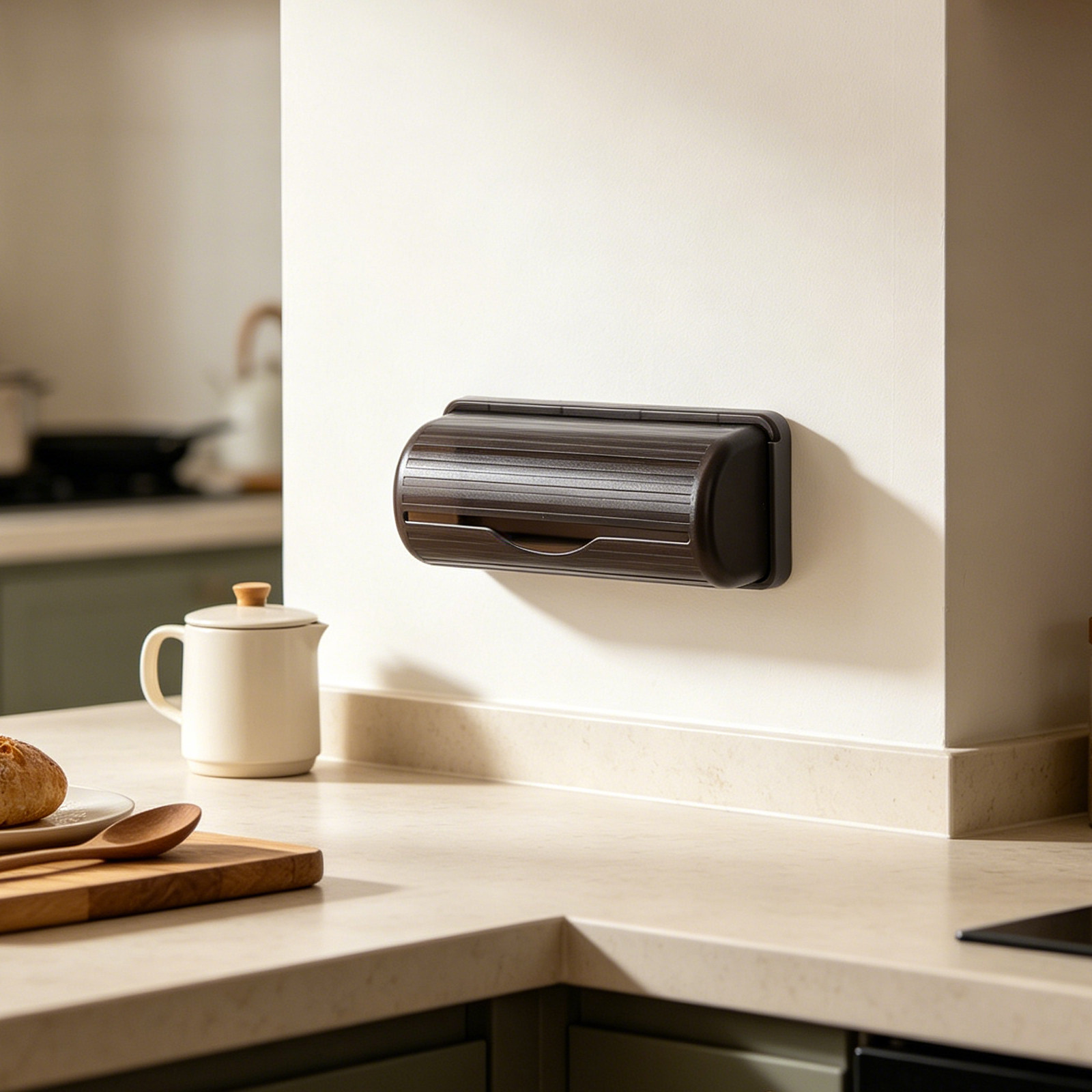 壁掛けゴミ袋ホルダー プラスチック製食料品ゴミ袋ディスペンサ - Kitchen Baking Storage のレビューと価格