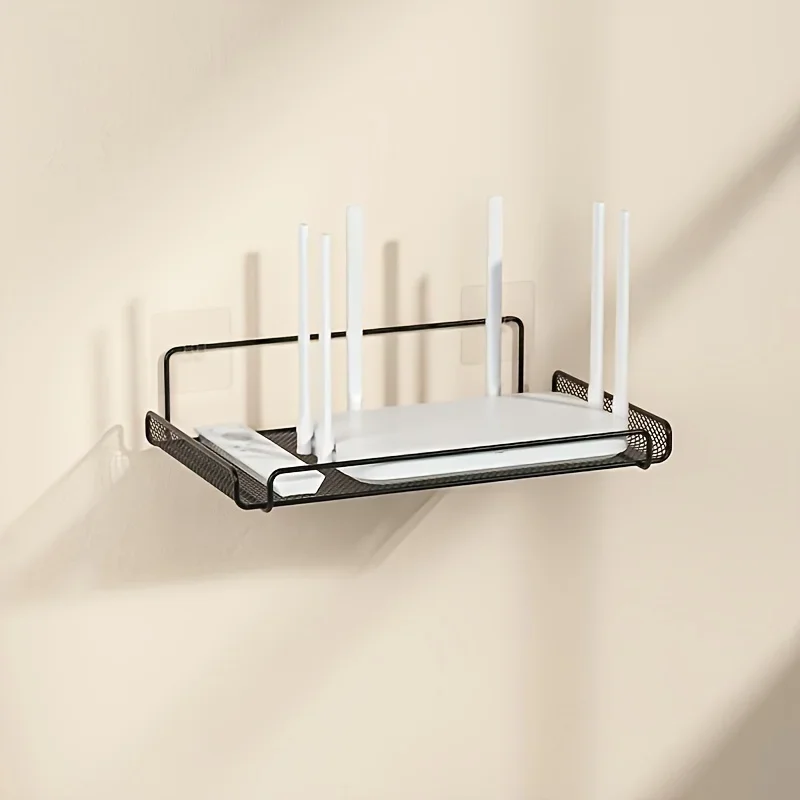 ステンレス製ルーターシェルフ 穴あけ不要 WiFi 壁掛けル - Kitchen Baking Storage のレビューと価格