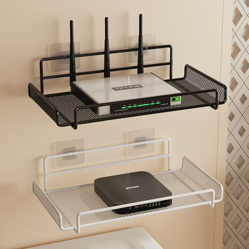 ステンレス製ルーターシェルフ 穴あけ不要 WiFi 壁掛けル - Kitchen Baking Storage のレビューと価格